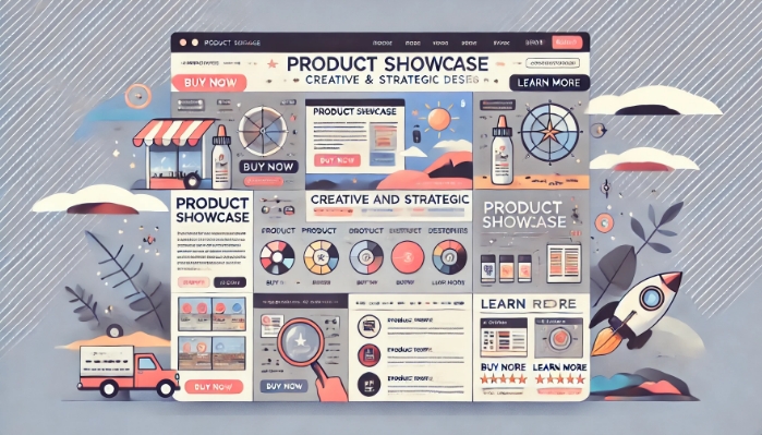 product showcase webpage